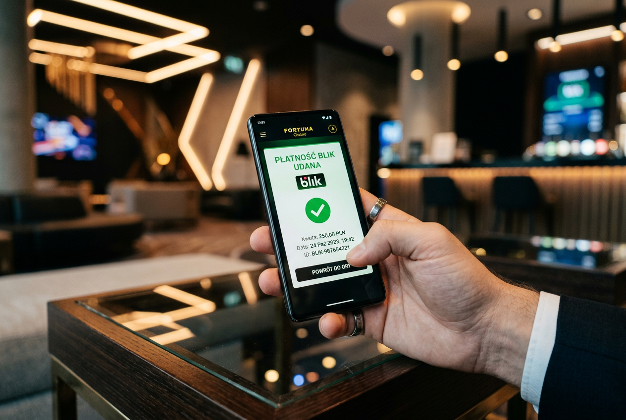 Secure mobile payment interface showing BLIK logo